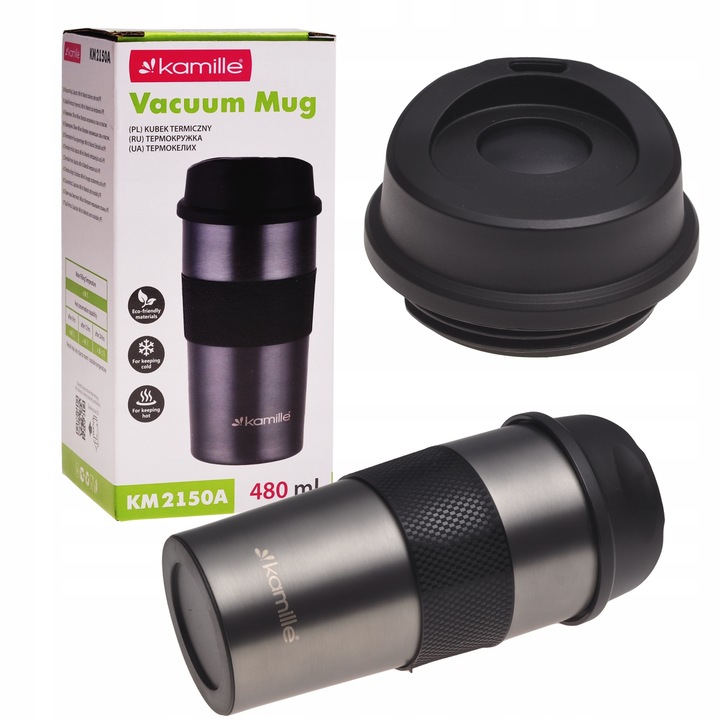 Cana termos Kamille KM-2150, inox, antiderapanta, 480ml