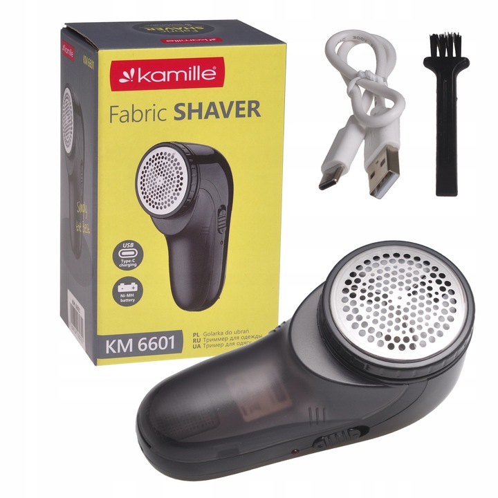 Aparat de ras scame Kamille KM-6601, acumulator, 3W, wireless, cu perie de curatare