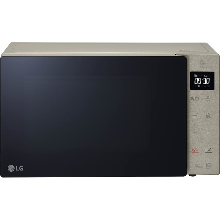 Микровълнова фурна LG MH6535NBS, 1000W, 25L, Smart Inverter Technology, 32 програми, Грил функция, стъклена врата, Крем