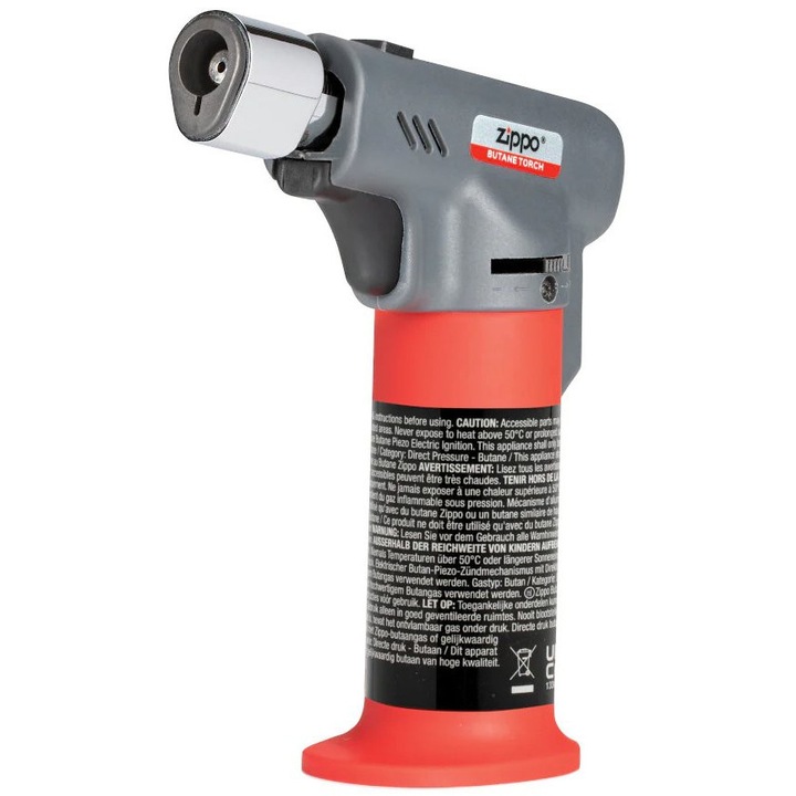 Bricheta Zippo, gaz butan, reglabila, metal, 13.2x10.6x4.3cm