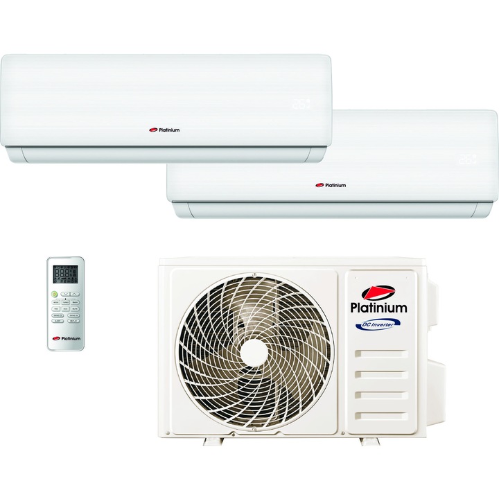 Aparat de aer conditionat dublu split Platinium 2PE-18HR32-N+In09WiFi+In09WiFi, inverter, WiFi, 9000BTU+9000BTU