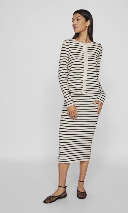 Női kardigán, Villa, viszkóz/nylon, fekete/fehér, Fehér/Fekete