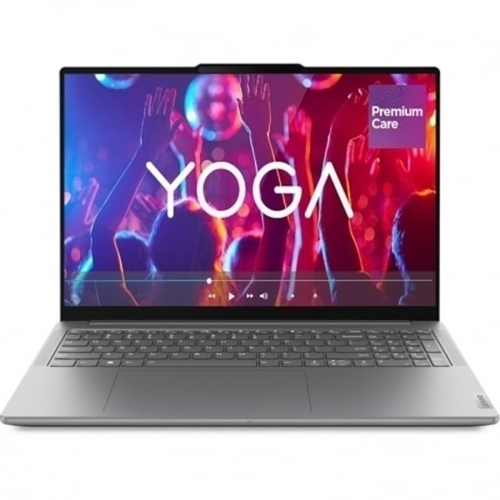 Laptop Lenovo Yoga Pro 9, 16" 3.2K, Intel Core Ultra 7 155H pana la 4.8 GHz, 16 GB RAM LPDDR5x 7467, 512 GB SSD, NVIDIA GeForce RTX 4060 8 GB, Windows 11 Home, Luna Grey LPDDR5x