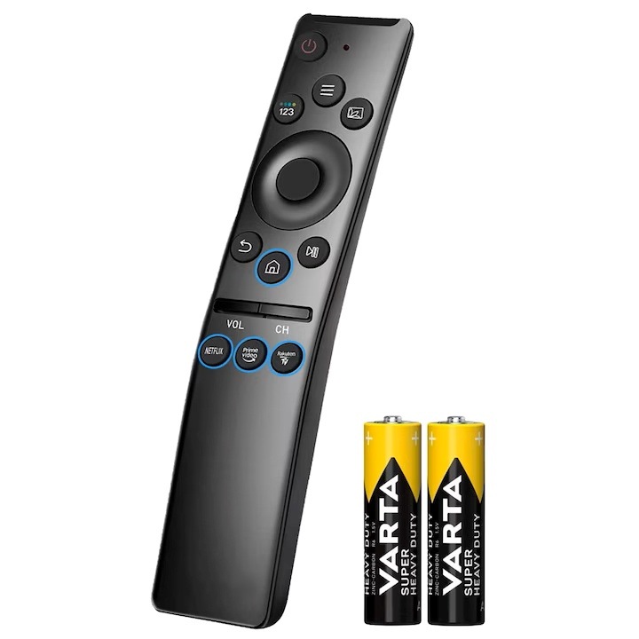 GSC ® TV дистанционно управление, Съвместимо със Samsung Smart, с директен достъп до NETFLIX, основно видео и RaKuten Tv, включени батерии