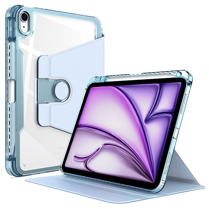 Husa fixGuard Crystal Vision pentru iPad Air 11, 2024 - Albastru deschis