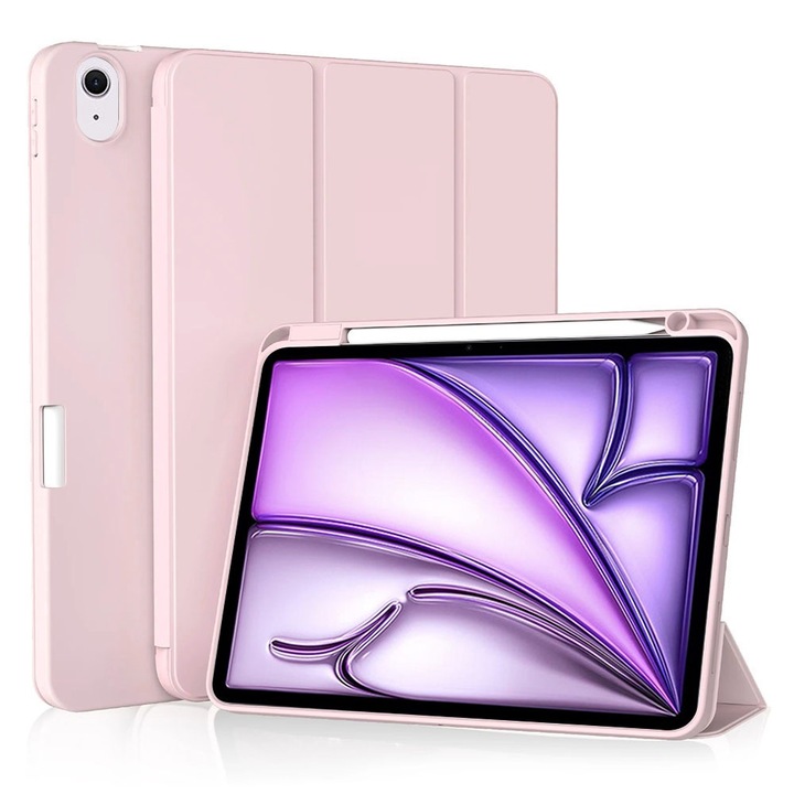 Husa pentru iPad Air 11 2024, Flex Trifold, O46, TPU, Pink