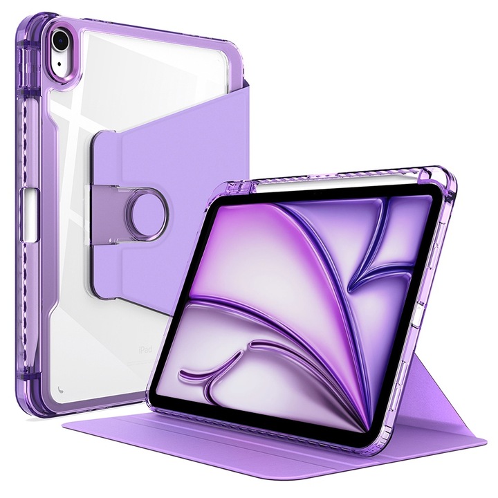 Калъф fixGuard Crystal Vision за iPad Air 11, 2024 - Purple
