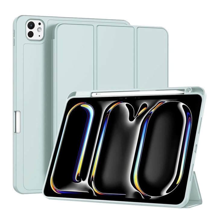 Husa pentru iPad Pro 11 2024, Flex Trifold, O56, TPU, Sky Blue