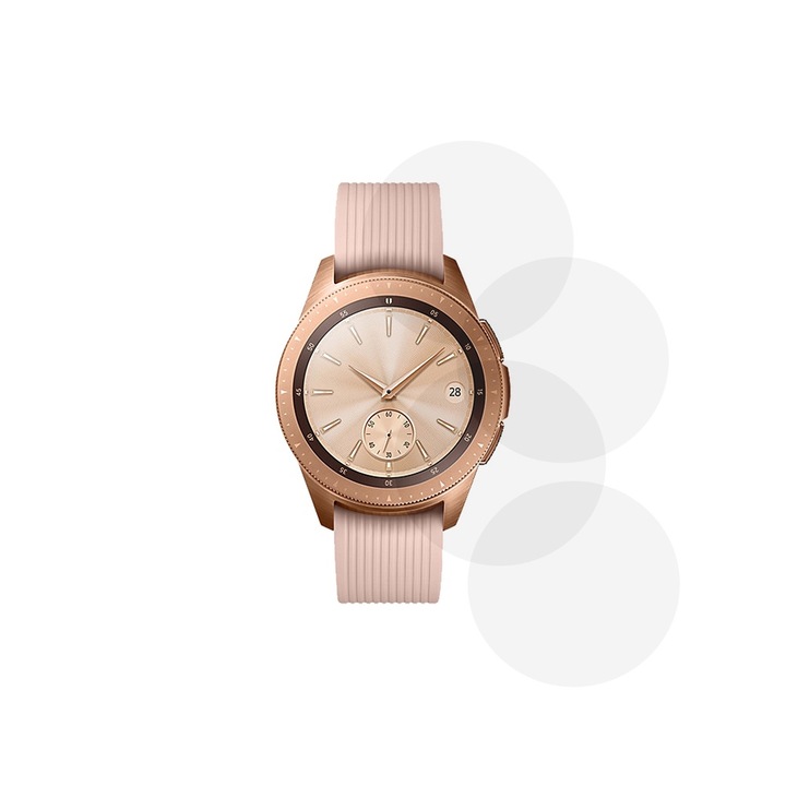 Комплект от 4 фолиа, съвместими със Samsung Galaxy Watch 42 mm, Commando Shield Full Glue, Регенерируем силиконов хидрогел, Anti-shock и против счупване, SlimLine NanoShield, Transparent