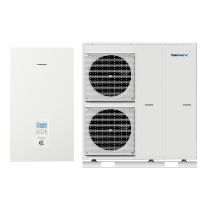 Panasonic Aquarea T‑cap Bi‑bloc H Generációs hőszivattyú szett, 3 fázisú, 9 kW, R410A