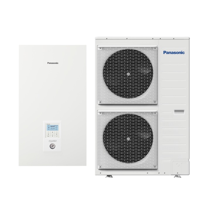 Panasonic Aquarea T‑cap Bi‑bloc H Generációs hőszivattyú szett, 3 fázisú, 9 kW, R410A
