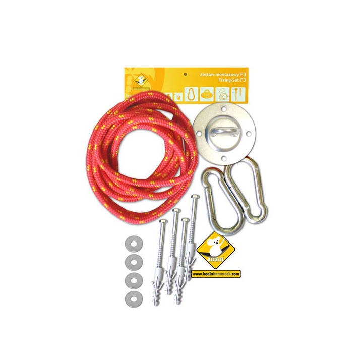 Set de fixare pentru scaune cu hamac, koala/fix/ch1, rosu galben fix/czerw