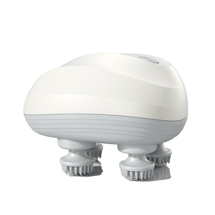 Fejmasszírozó, vízálló, hordozható, fehér