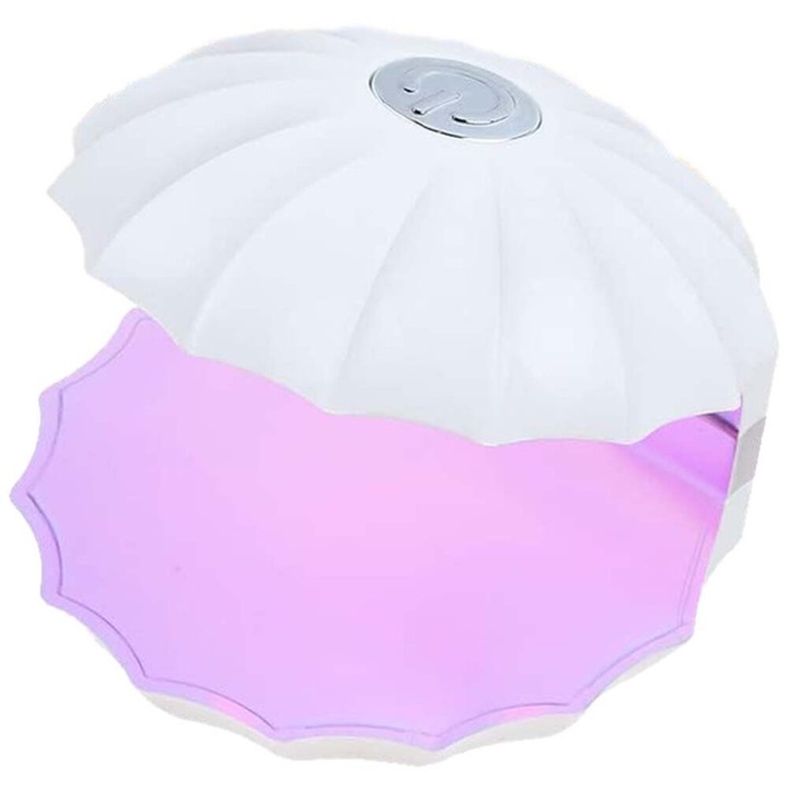 Lampa de unghii portabila, USB, 61x63x53mm, alba