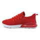 Pantofi sport pentru femei, fabricati din material textil cu motive perforate, inchidere cu siret, Rosu, 38 EU