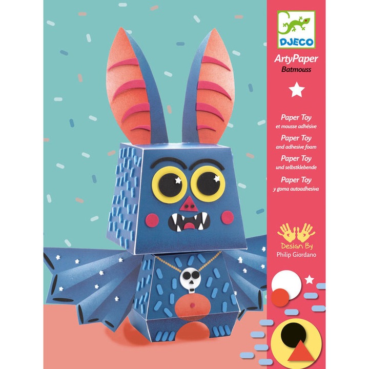 Joc creativ cu hartie plisata - Djeco - Batmouse - Arty Paper