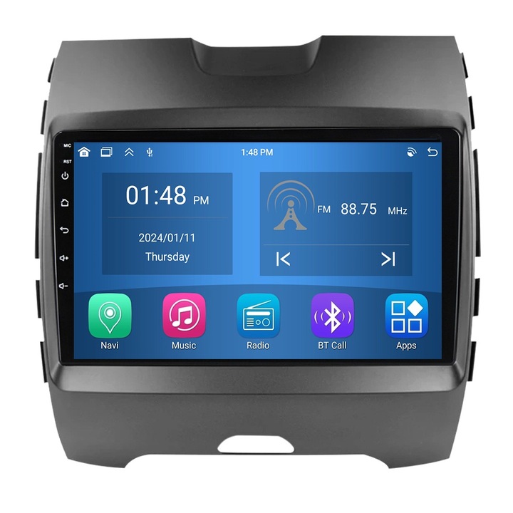 Roverone, GPS-navigáció Ford Edge 2-höz 2015-2018 CarPlay Android Auto Stereo Radio Bluetooth 4GB RAM, 64GB ROM