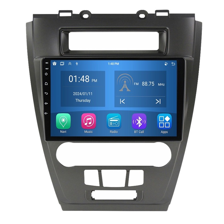 Roverone, GPS-navigáció Ford Fusion Mondeo Mustang 2009-2012 CarPlay Android Auto Stereo Radio Bluetooth 4 GB RAM, 64 GB ROM