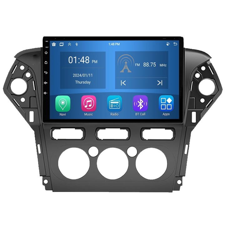 Roverone, GPS-navigáció Ford Mondeo Fusion 4 2006-2010 CarPlay Android Auto Stereo Radio Bluetooth 4GB RAM, 64GB ROM