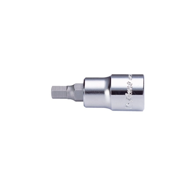 Bit de impact cu soclu tubular, profil hexagonal, prindere 1/2 inch, deschidere cheie 17 mm, lungime 55 mm