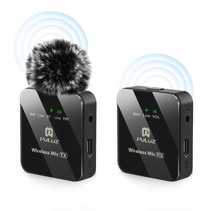 Универсален безжичен Bluetooth микрофон 3,5 мм TRS TRRS за телефон с камера PU3153B
