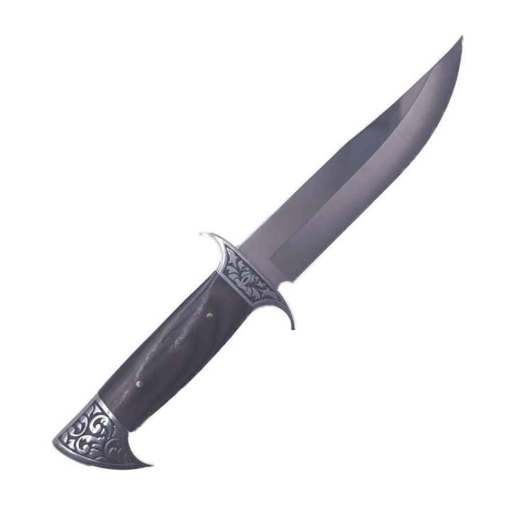 Cutit de Vanatoare cu Lama din Otel, Maner Lemn, Husa Textila, 31 cm, Dalimag