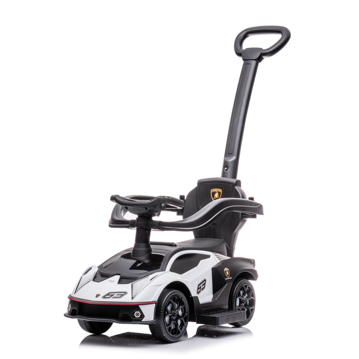 Masinuta premergator pentru copii 2 in 1 Lamborghini Essenza SCV12 culoare alba
