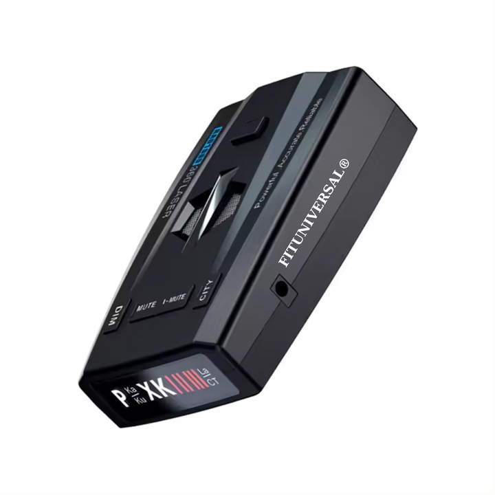 FITUNIVERSAL® Professional Radar Detector 2.0, Нова технология, Лесен за инсталиране, Откриване на множество ленти, функция за приоритизиране, Открива нови радари и нови фиксирани камери, които ще бъдат поставени, 360 градусово откриване, Черен