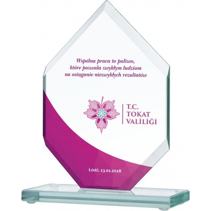 Trofeu sticla GS110 B, 19 cm