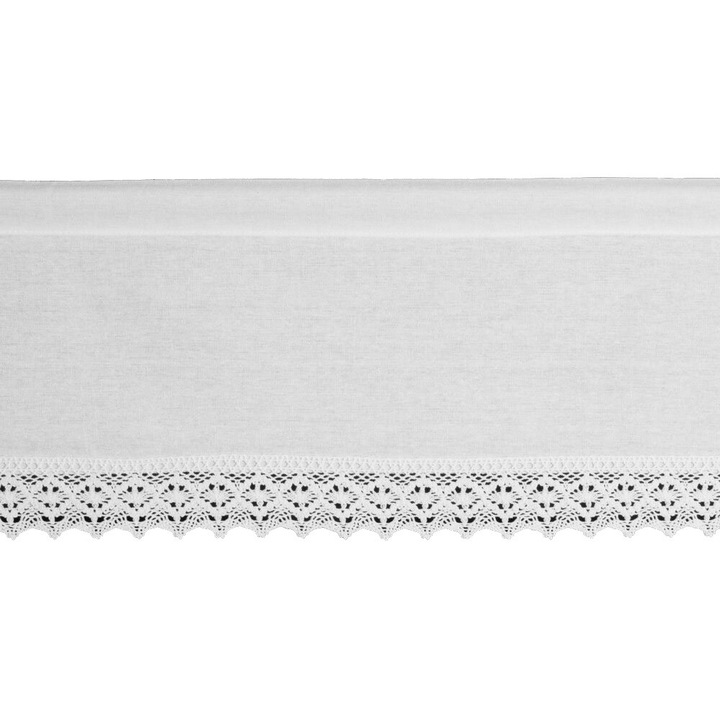 Eurofirany Függöny Ráncolószalaggal CLARIE 30 x 150 fehér/csipke
