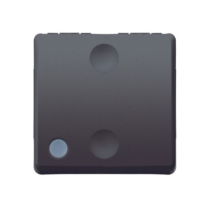 Intrerupator modular cap scara, negru - 2 module