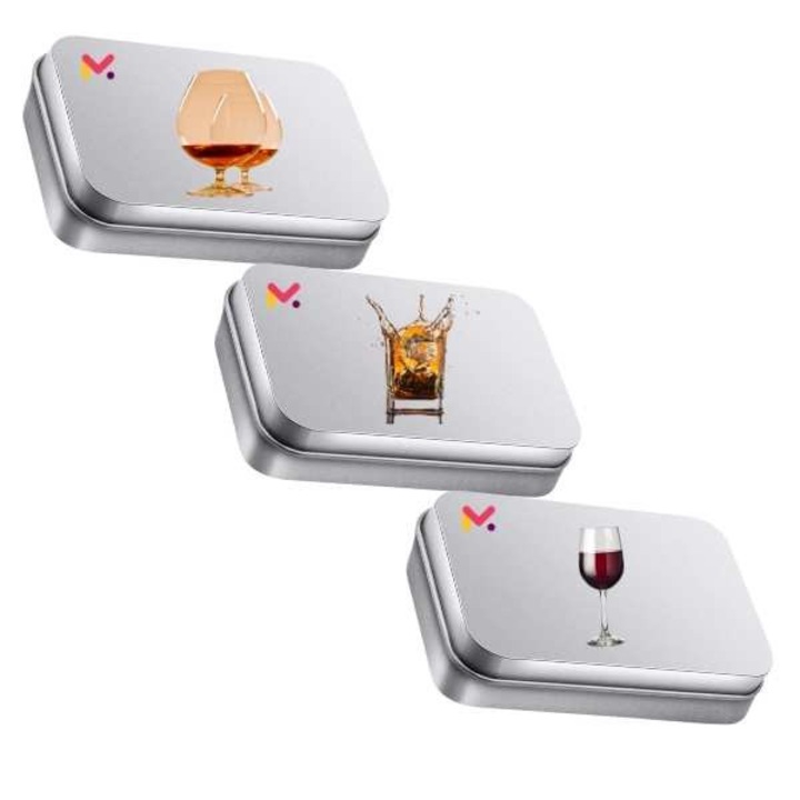 Set 3 Cutiute Mercaton cu Aschii pentru afumare din Lemn Stejar, Arome Cogniac, Whiskey si Vin Rosu, 3x50g