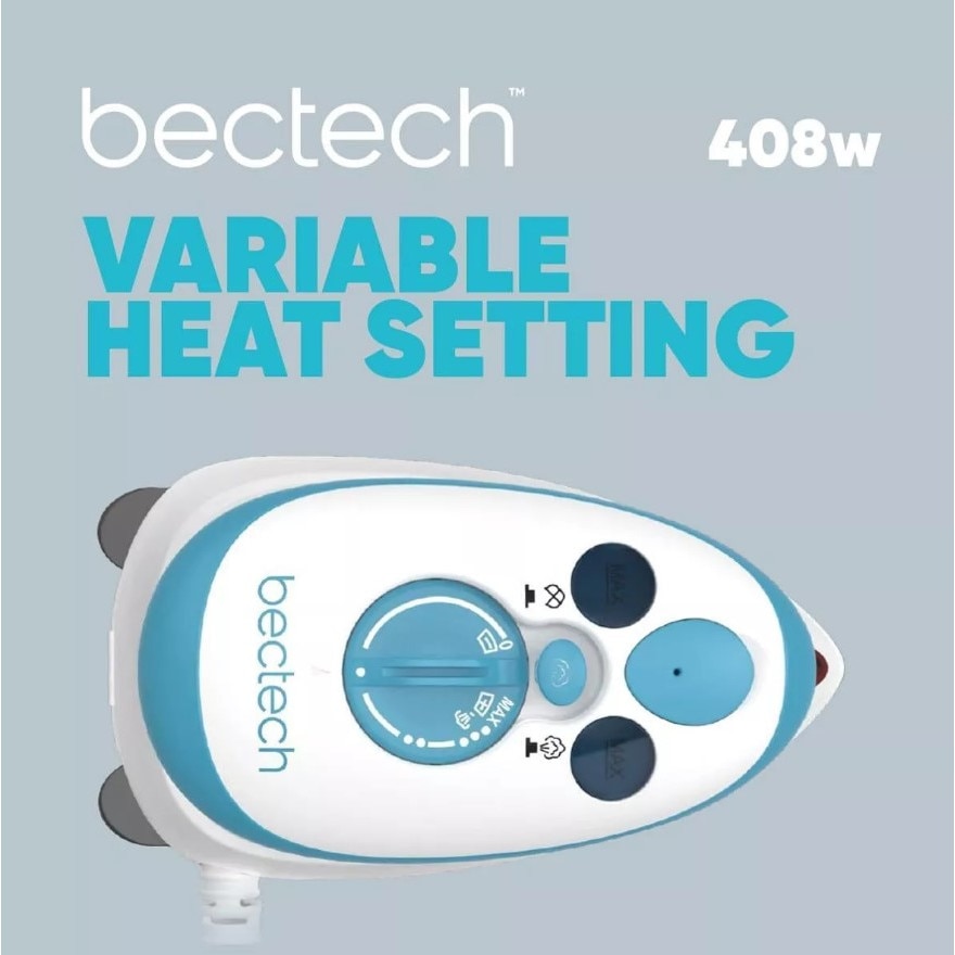 Mini fier de calcat cu abur, talpa antiaderenta, 408 W, Vivo BEC0104