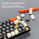 Tastatura mecanica gaming, eleBite®, Wireless/ fir, Bluetooth, 65% Layout, Switch mecanic, 2.4Ghz, 68 Taste, compatibila Windows/Play Station/macOS, Taste multimedia, Iluminare RGB, Baterie 1800mAh