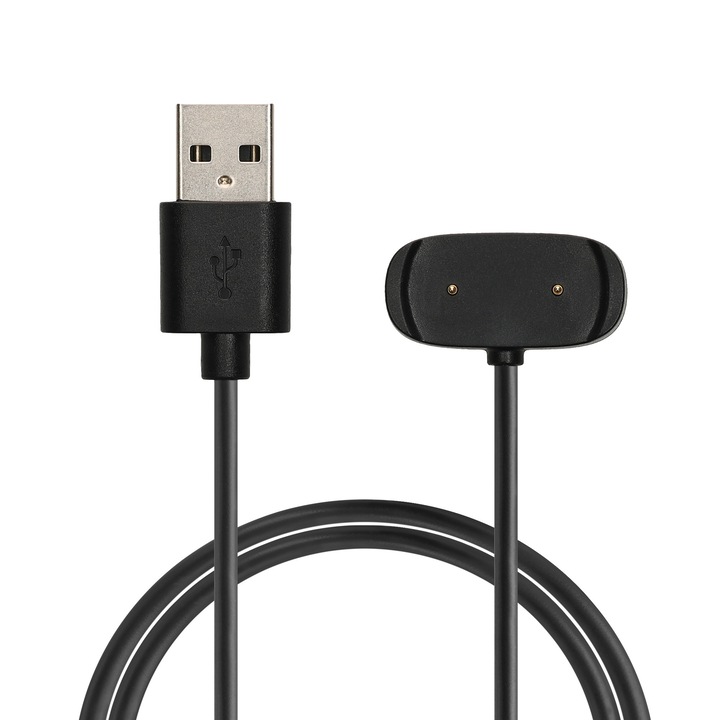Kwmobile USB töltőkábel Amazfit Bip 3/Bip 3 Pro/GTS 4 Mini készülékhez, fekete, műanyag, KWM0000253K001C
