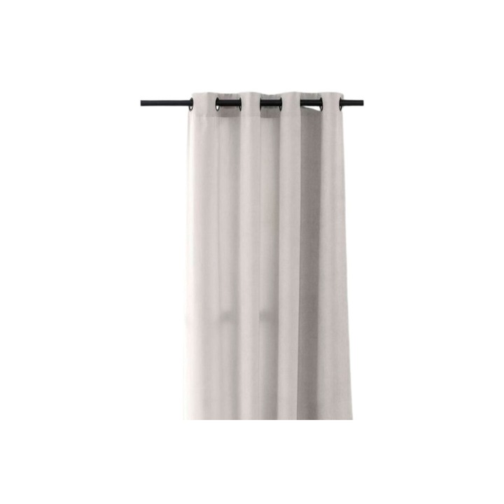 Gyűrűs drapéria, törtfehér, 140x240 cm