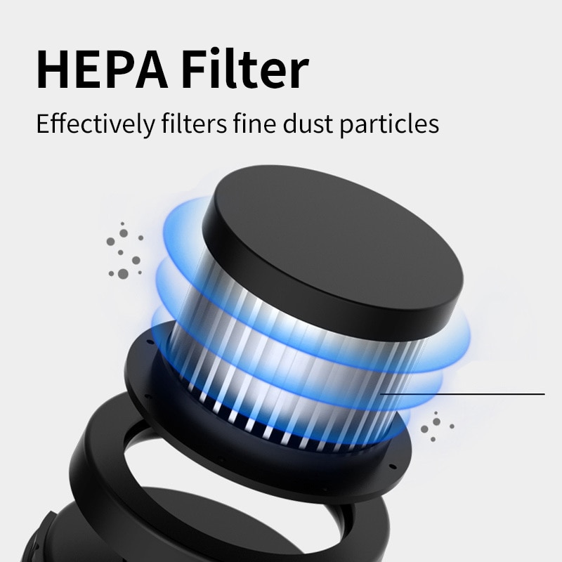 Aspirator de mana, Wireless, 6000PA, 120W, filtru lavabil, negru, 18 minute de aspirare la viteza maxima, set cu geanta de transport, 35.5x10.5x12.5cm