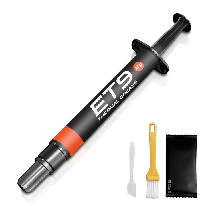 Pasta termica, eleBite, 2g, conductivitate termica 13.5w/m-k, aplicare usoara, rezistenta instantanee la temperatura -50℃～+250℃, densitate 2.9g/ml, pentru overclocking CPU/GPU, server, durabila, 5 ani