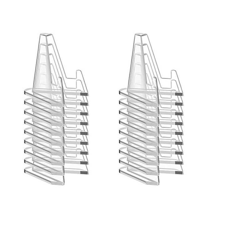Suporturi de prezentare COMEWE, set 20 bucati, acrilic transparent, 54x54x42mm