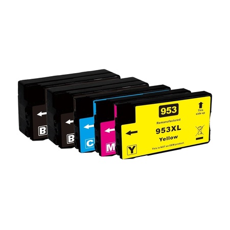 5 Cartucce Inchiostro Compatibili 953XL Per HP OfficeJet Pro 7700, 7720, 7740, 8210, Nero, Ciano, Magenta, Giallo - Foto 3