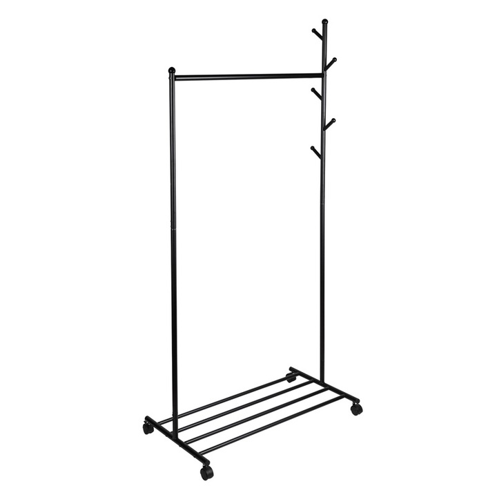 Tartó akasztókhoz, cipőkhöz és vállfákhoz, Haushalt, fém, 44 x 84 x 170 cm