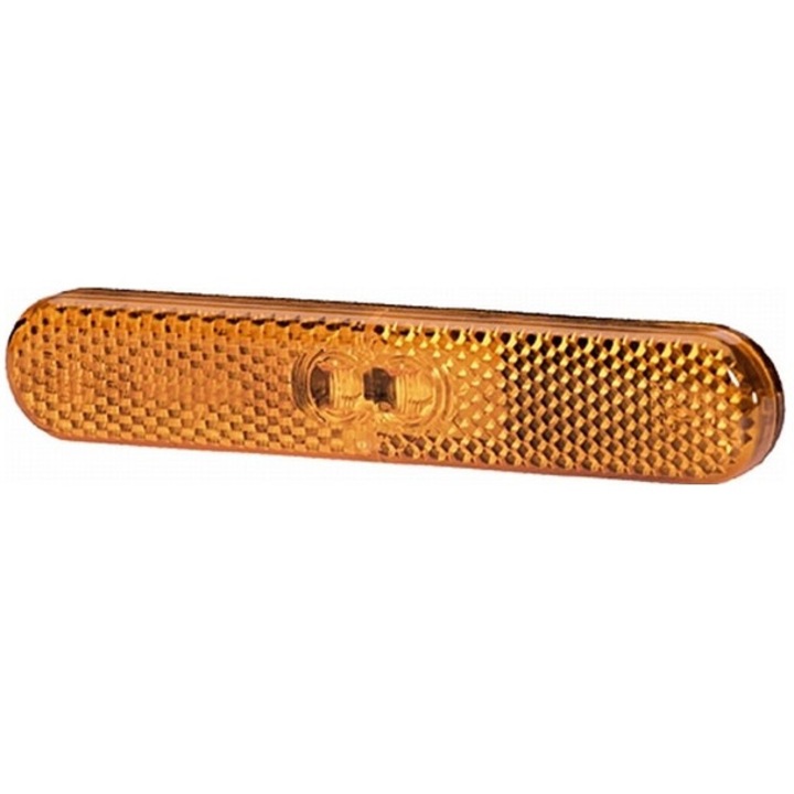 Lampa de gabarit laterala HELLA, 24V, 1W, 135x23 mm, cablu 25 cm, galben