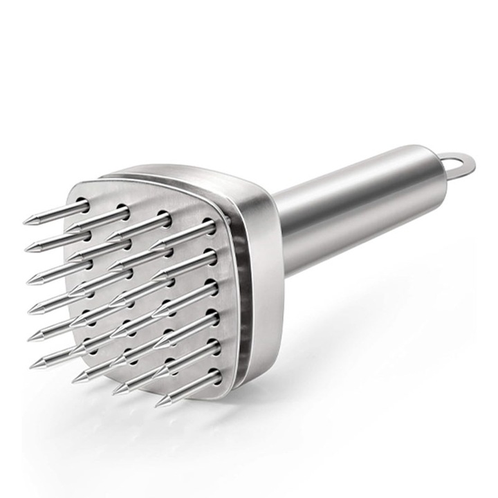 Aparat pentru fragezit carnea, Rqiurpn, 24 ace, inox, 20 cm