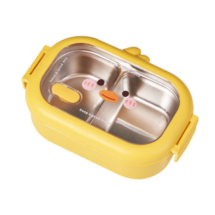 Cutie Alimente LUNCH BOX Copii, 2 compartimente, interior Inox, 1000 ml