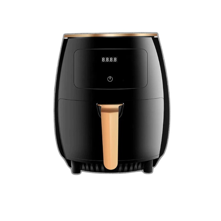 Friteuza fara Ulei Air Fryer BIMROM® cu Tehnologie Smart Sensing, Programe Automate, Afisaj Digital, Capacitate 4.5 L, Functie de Eliminare a Grasimii si Pastrare la Cald, 220 V, Negru