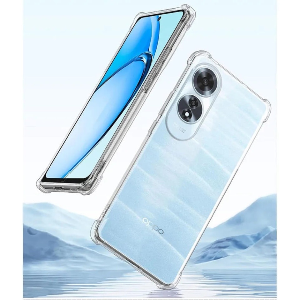 Husa pentru Oppo A60 4G, SKYDDAR INNOVATION, Shockproof Clear din Silicon Slim, Transparenta, set cu sticker