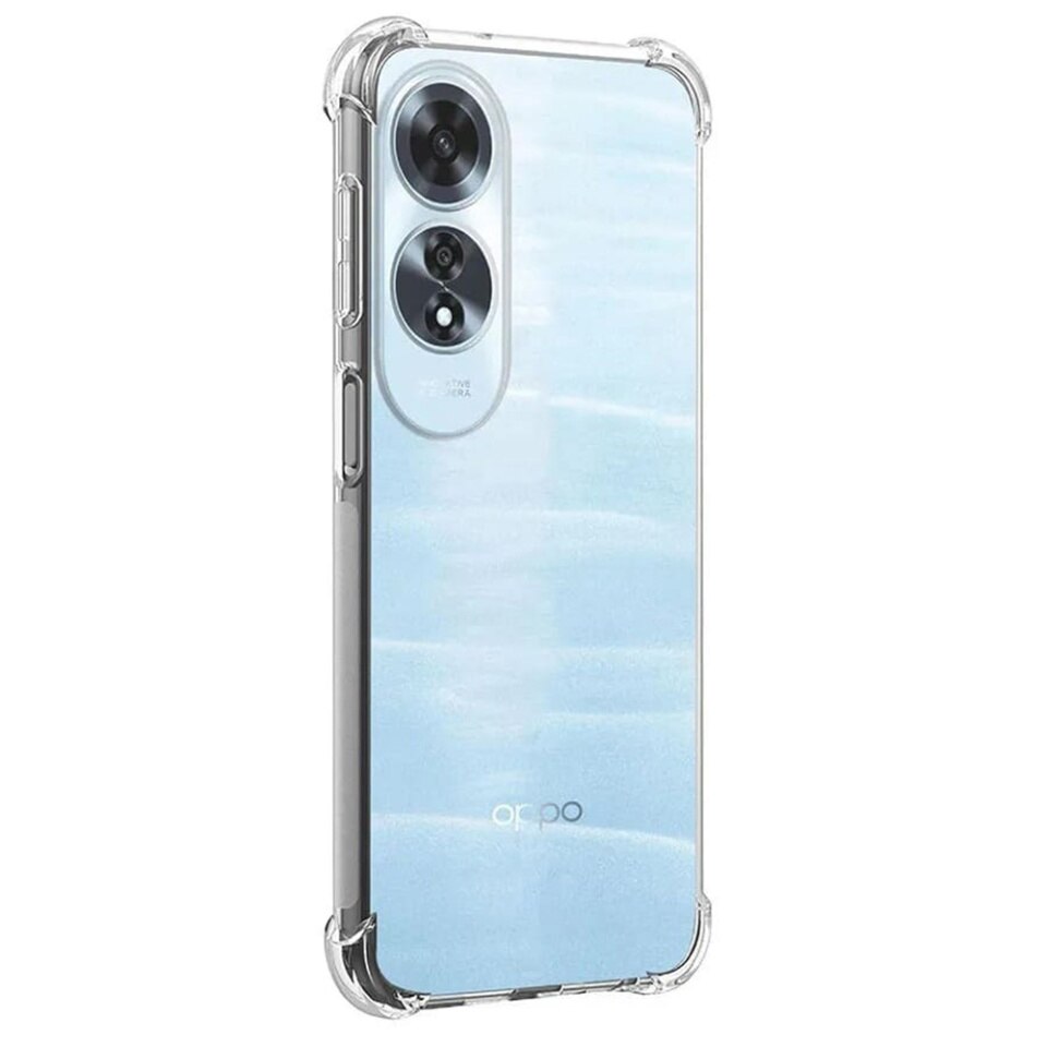 Husa pentru Oppo A60 4G, SKYDDAR INNOVATION, Shockproof Clear din Silicon Slim, Transparenta, set cu sticker