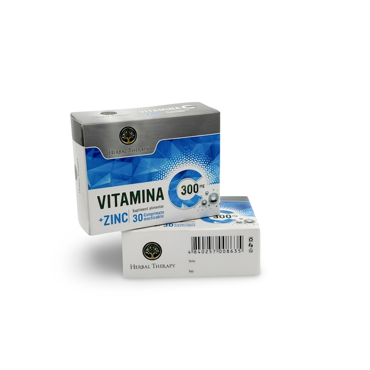 Vitamina C 300 mg + Zinc, 30 comprimate