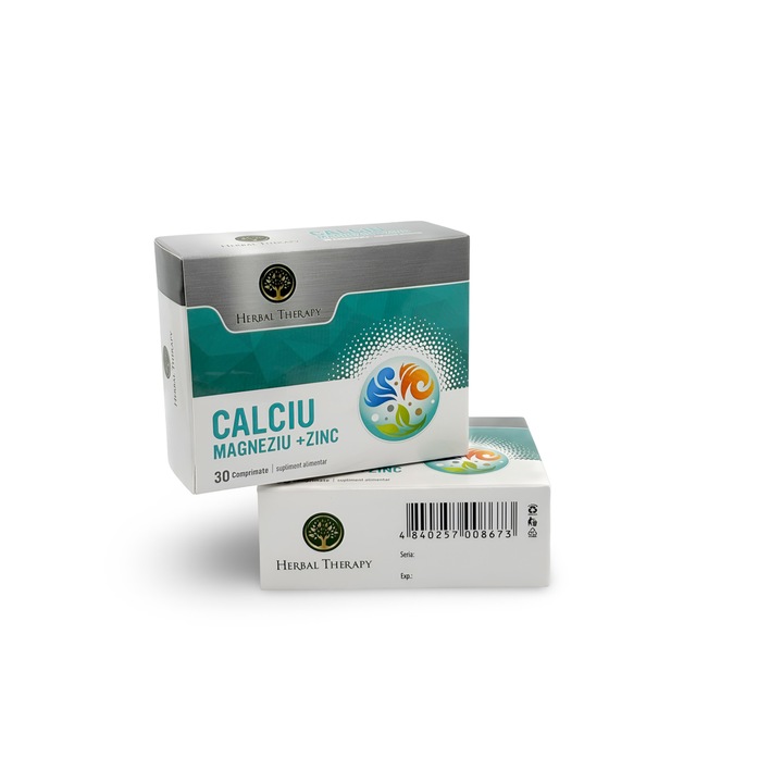 Calciu + Magneziu + Zinc, 30 comprimate