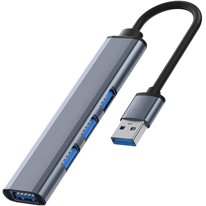 Usb хъб 4 в 1 многопортов адаптер с 1 usb 3.0 порт 3 usb 2.0 порта за macbook pro windows лаптопи и други интерфейсни устройства